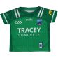 Green Fermanagh GAA Home Jersey 2024 with pinstripe design and Tracey concrete sponor logo on the chest by O’Neills.