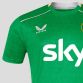 Green Men's Castore Republic of Ireland jersey with Sky sponsor on the front and Éire on the upper back from O'Neills.