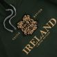Bottle green Trad Craft Hooded top with gold Ireland branding from O'Neills
