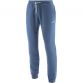 Blue kids Fleece Skinny Tracksuit Bottoms with drawstring waist and side pockets by O'Neills.
