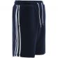 Navy Kids' Trigger fleece shorts with a drawcord waist and two side pockets from O'Neills