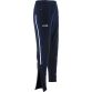 Navy Kids' Skinny Tracksuit Bottoms with Zip Pocket and a royal and white stripe on the Side by O’Neills.