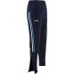 Navy Men’s Skinny Tracksuit Bottoms with Zip Pocket and a sky and white Stripe on the Side by O’Neills.