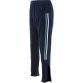 Navy Men’s Skinny Tracksuit Bottoms with Zip Pocket and a sky and white Stripe on the Side by O’Neills.