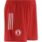 Red Tyrone GAA home shorts with 3 stripe detail on leg by O’Neills.