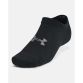 Black and Grey Men's Under Armour Essentials No Show Socks 6 Pack from O'Neills.