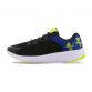 black, blue and yellow Under Armour kids' laced runners with a lightweight mesh upper from O'Neills