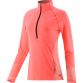 Pink Under Armour women's half zip top with brushed interior from O'Neills.