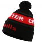 University of Chester Athletics' Union Bobble Hat Black / Red / Gunmetal / White