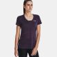 Purple Under Armour Women's  UA Tech™ Twist V-Neck, with an All-over twist effect from O'Neill's.