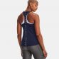 Navy Under Armour Women's UA Knockout Tank Midnight, with T-back straps with wordmark taping details from O'Neills.