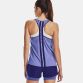 Purple Under Armour Women's UA Knockout Tank, with T-back straps with wordmark taping details from O'Neill's.
