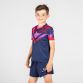 Marine / Red / Purple Kids’ Volt Summer Sets with matching jersey and shorts by O’Neills.