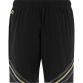 Black Men's Monaghan GAA training shorts with zip pockets by O’Neills.