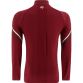 Red Tyrone GAA Hybrid Half Zip Top with zip pockets and county crest by O’Neills. 