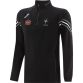 Black Kildare GAA Hybrid Half Zip Top with zip pockets and county crest by O’Neills. 