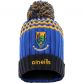 Adults Royal Blue Wicklow GAA Peak Bobble Hat with County Crest by O’Neills.