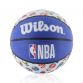 blue side of the Wilson All Team basketball showcasing all 30 NBA teams from O'Neills