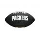 Black Wilson NFL Green Bay Packers logo mini football, with soft touch composite material from O'Neills.