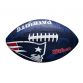 Navy and Red Wilson NFL New England Patriots tailgate junior size football, with improved grip from O'Neills.