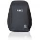 Black backpack with reflective piping and vertical O’Neills branding.