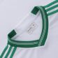 White Ireland Retro Jersey 1985 with white ribbed cuffs and collar and retro Ireland crest by O’Neills.