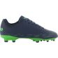 Navy football boots with moulded studs and lace closure by O’Neills.
