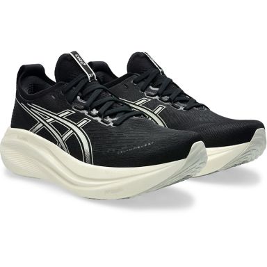Black and Grey ASICS Men's Gel-Nimbus 27 Running Shoes from O'Neills