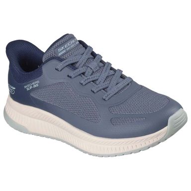 Women's Skechers Slip-ins: BOBS Squad 4 - Staple Look Trainers Blue From O'Neills