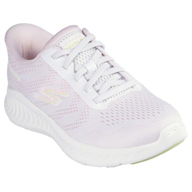 White and Pink Women's Skechers Go Walk Now Khloe Trainers from O'Neills