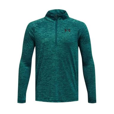 Teal Under Armour Men's UA Tech Textured 1/2 Zip Top from O'Neill's.