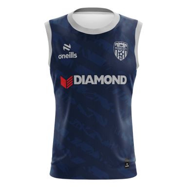 O'Neills Derry City FC Kids' Away Vest Marine / Grey
