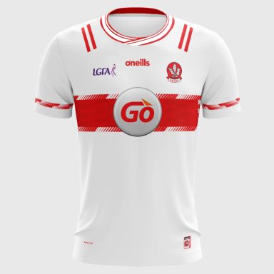 O'Neills Derry LGFA Kids' 2 Stripe Goalkeeper Jersey 2025