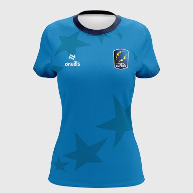 Rugby Europe Women's Fit Printed Games Shirt