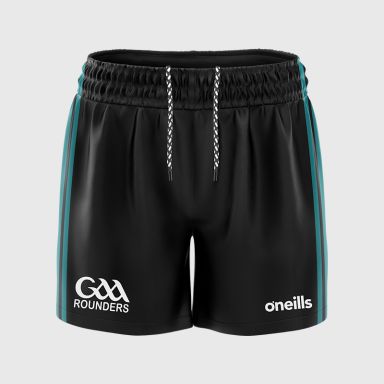 Black GAA Rounders Adults Mourne Shorts by O'Neills