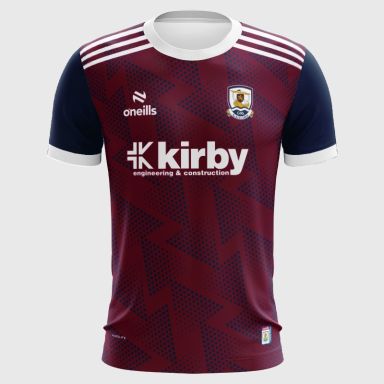 O'Neills Galway Camogie Kids' Short Sleeve Training Top Maroon
