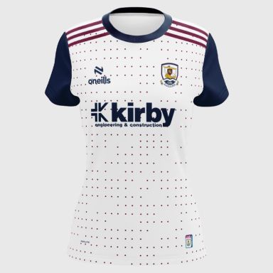 O'Neills Galway Camogie Women's Fit Short Sleeve Training Top White