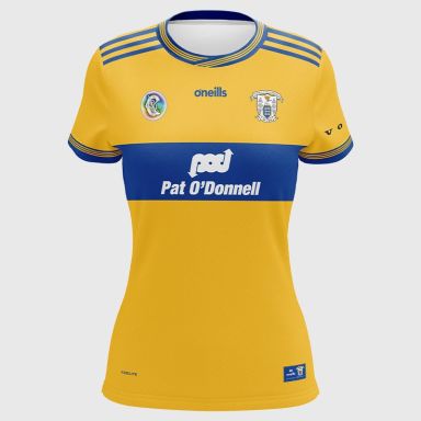 Yellow Clare Camogie Women's Home Jersey 2025 from O’Neills.