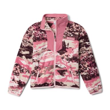 Kids' Pink Columbia Sequoia Grove Printed Full Zip Fleece from O'Neills.