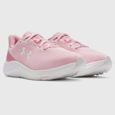 Pink and White Under Armour Women's Pursuit 4 Running Shoes from O'Neills