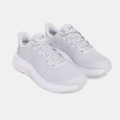 Grey / White Under Armour Kids' Rogue 5 Youth Running Shoes Halo from O'Neills.