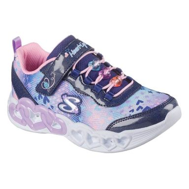 Skechers Kids' Junior Infinite Heart Lights - Heart Jewels Sneaker Navy / Multi - SS26