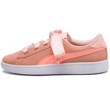 Puma Kids' Smash V2 Youth Ribbon Sneakers Peach / White