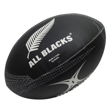 Black and White Gilbert All Blacks Rugby Supporters Ball from O'Neills