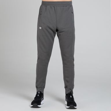 Dark Grey Men’s Evolve Fleece Tracksuit Bottoms with cuffed bottoms and two zip pockets by O’Neills.