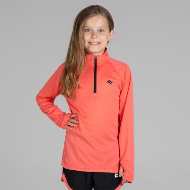 Coral kids’ Skylar Half Zip Midlayer Top with O’Neills logo.