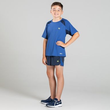 Blue / Marine O’Neills Kids’ Raptor 2 piece set with short sleeve T-Shirt and Shorts.