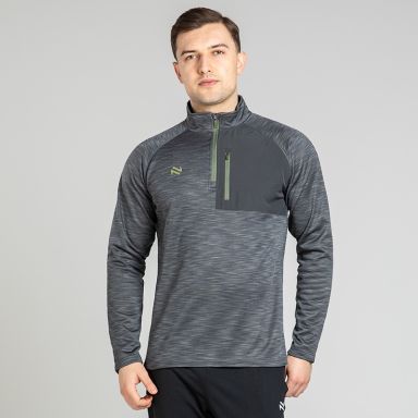 Grey Men’s Austin half zip fleece with zipped chest pocket by O’Neills.