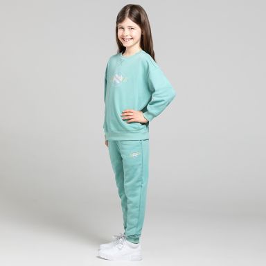 Green O’Neills Kids’ Sofia Tracksuit Set with Sweatshirt and Bottoms