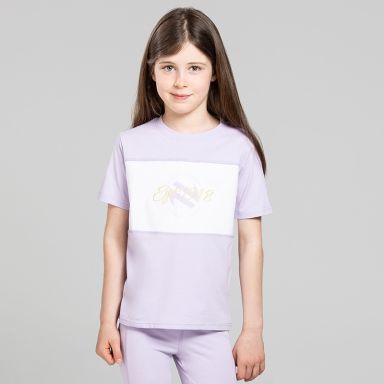 Purple O’Neills Kids’ Sofia Cotton T-Shirt with a relaxed fit